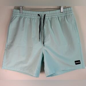 Hurley Mens Board Shorts Size M Seafoam Green Swim Trunks Beach EUC